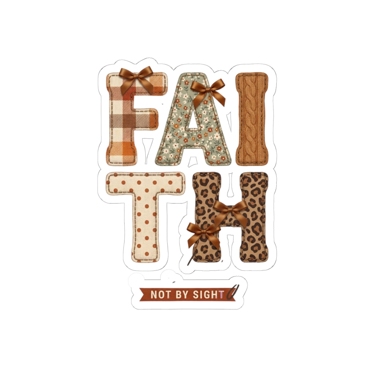 Faith Fall Lettering Kiss-Cut Stickers | Christian Autumn, Scripture Accent