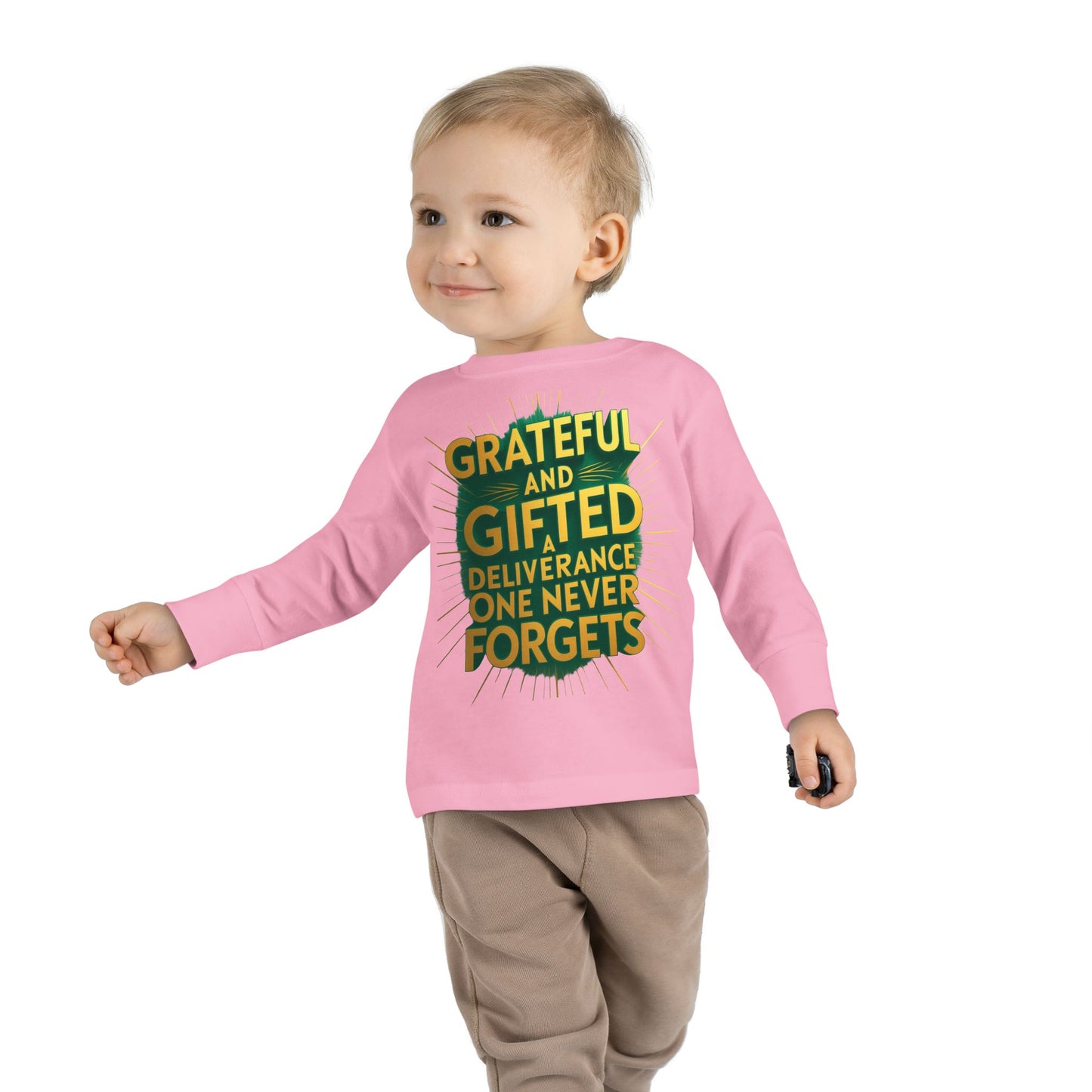 Toddler Long Sleeve Tee with 'Grateful and Gifted' Design, Kids Gift, Fall Fashion, Birthday Outfit, Baby Shower Gift, Inspirational [...]