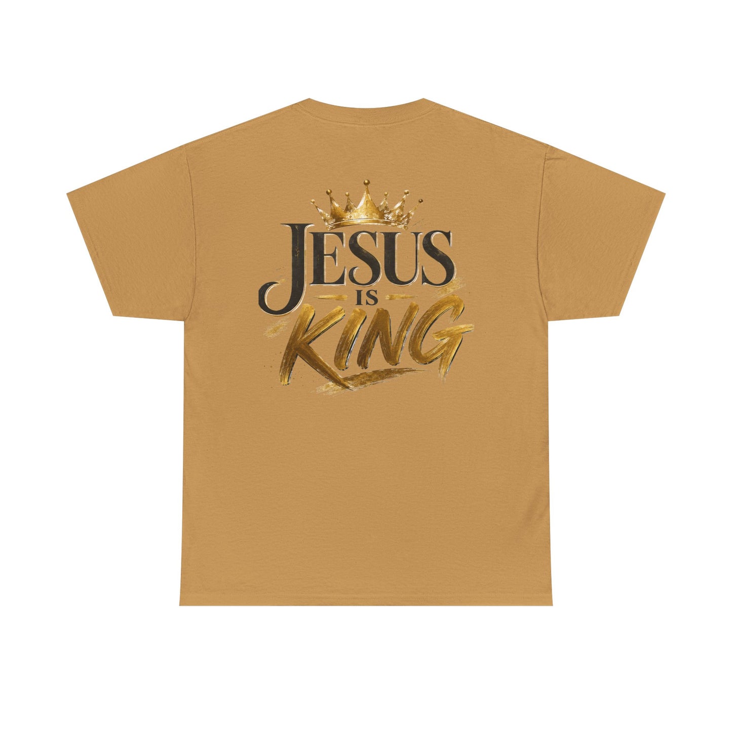 Jesus is King T-Shirt — Gold Crown Christian Tee