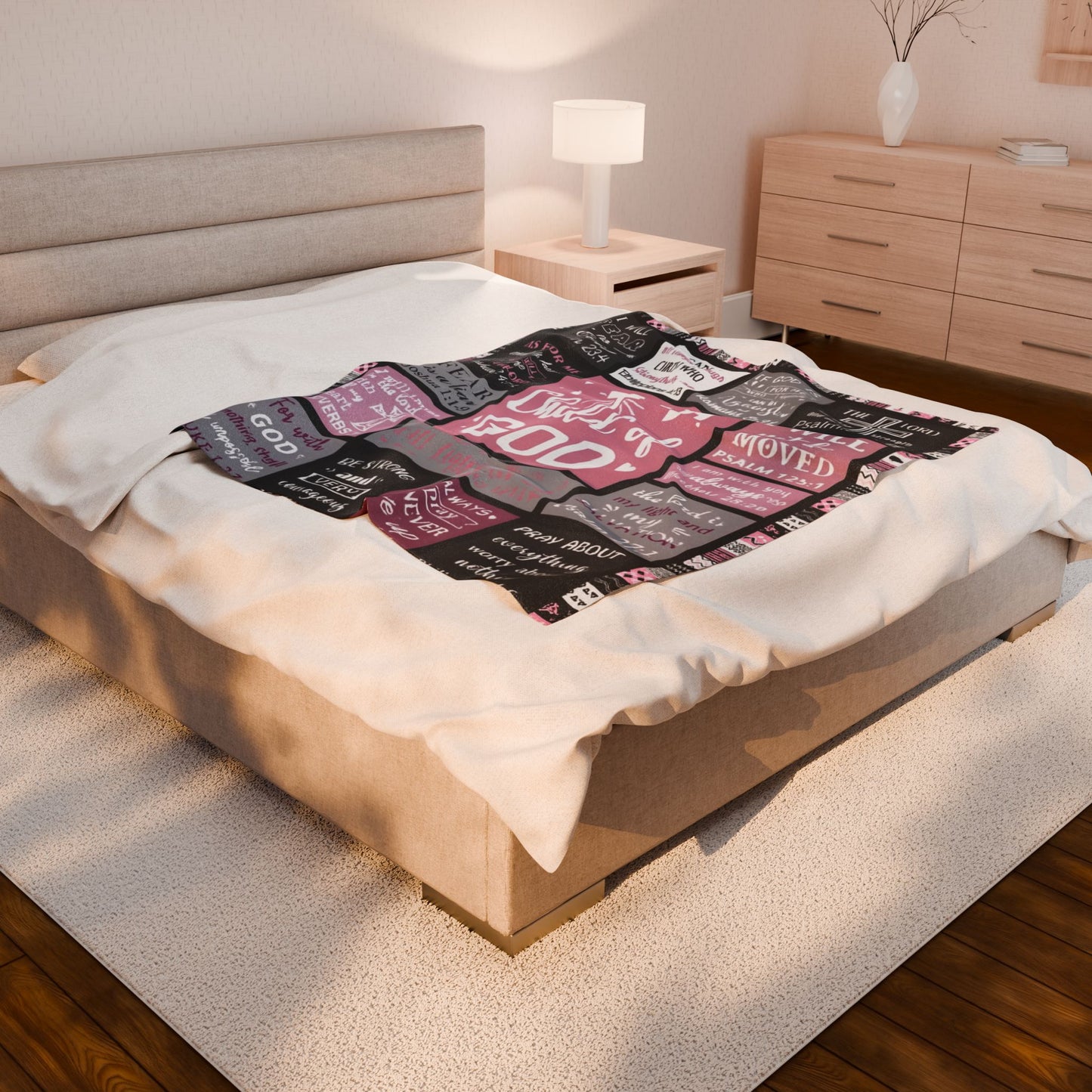Child of God Velveteen Plush Blanket — Inspirational Christian Scripture Throw