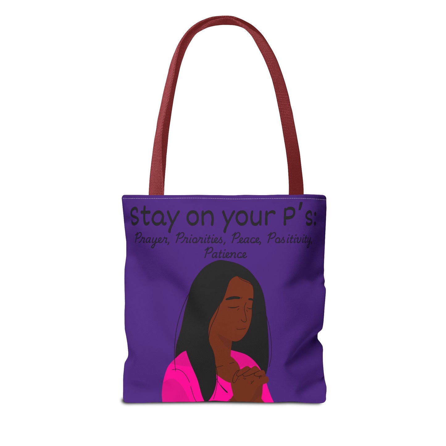 Empowering Prayer Tote Bag - Stay on Your P's: Prayer, Priorities, Peace, Positivity, Patience, Spiritual Gift, Christian Accessory, [...]