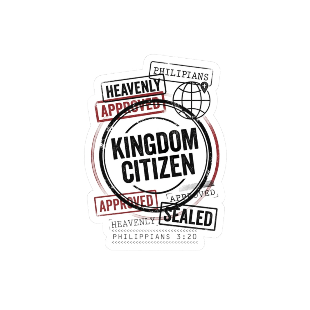 Kingdom Citizen Sticker | Christian Streetwear, Scripture Philippians 3:20