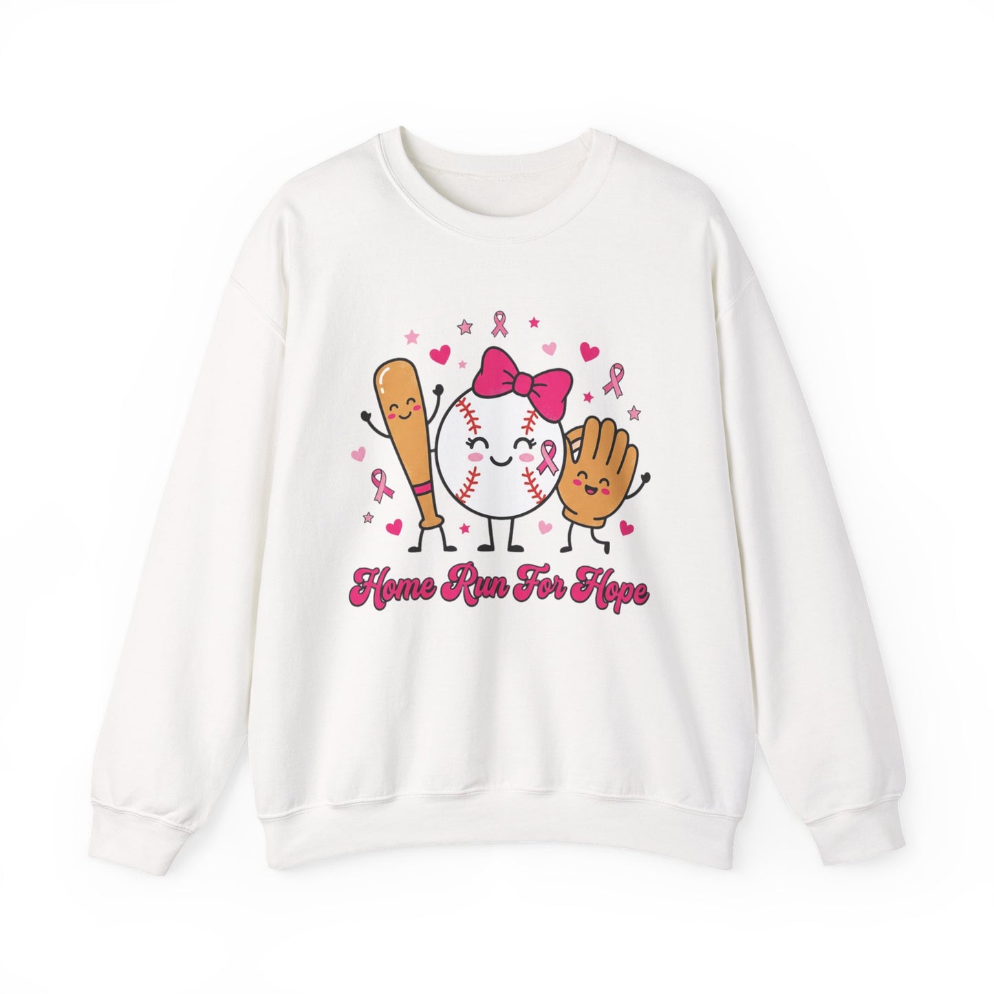 Softball Ribbon Team Support Sweatshirt | Breast Cancer Awareness