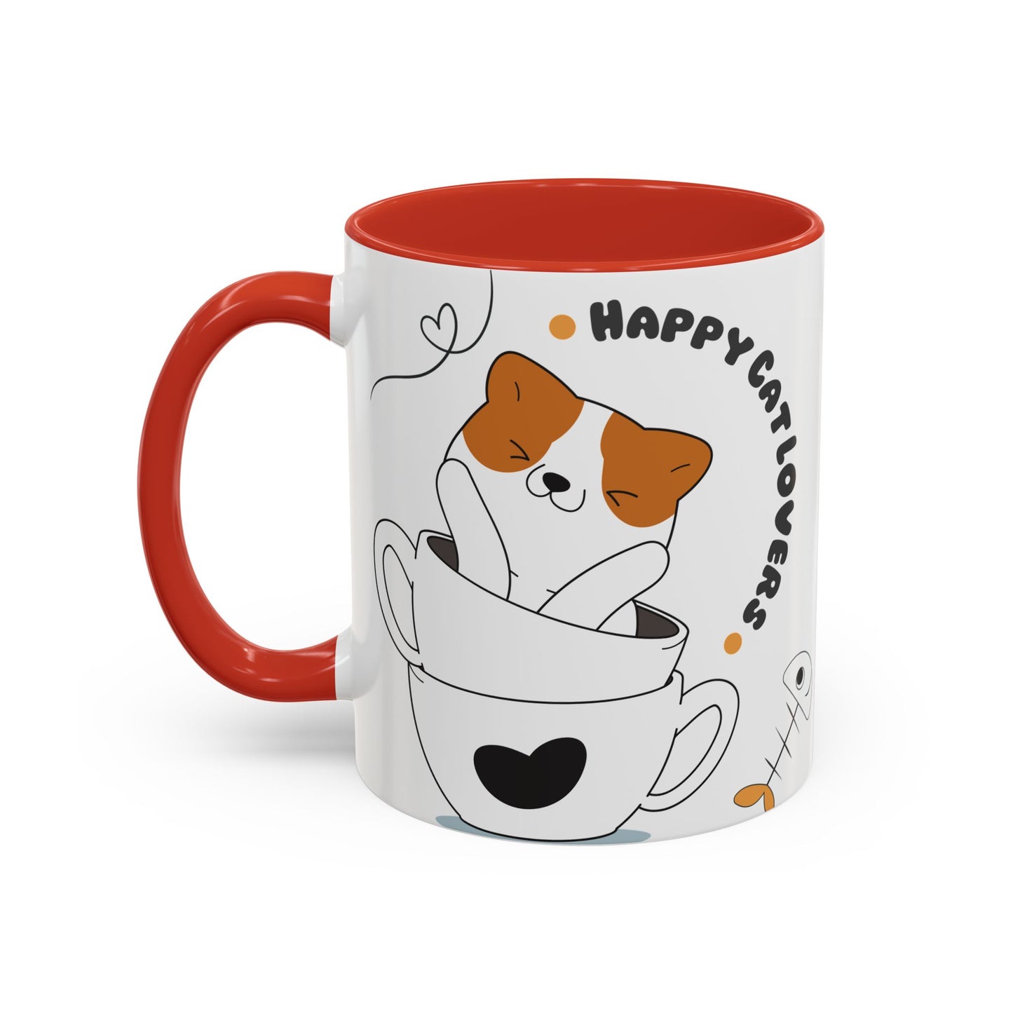 Whimsical Cat Lovers Coffee Mug | Cute Cat Decor, Gift for Pet Owners, Fun Design, Coffee Lover's Gift, Black Accent Mug