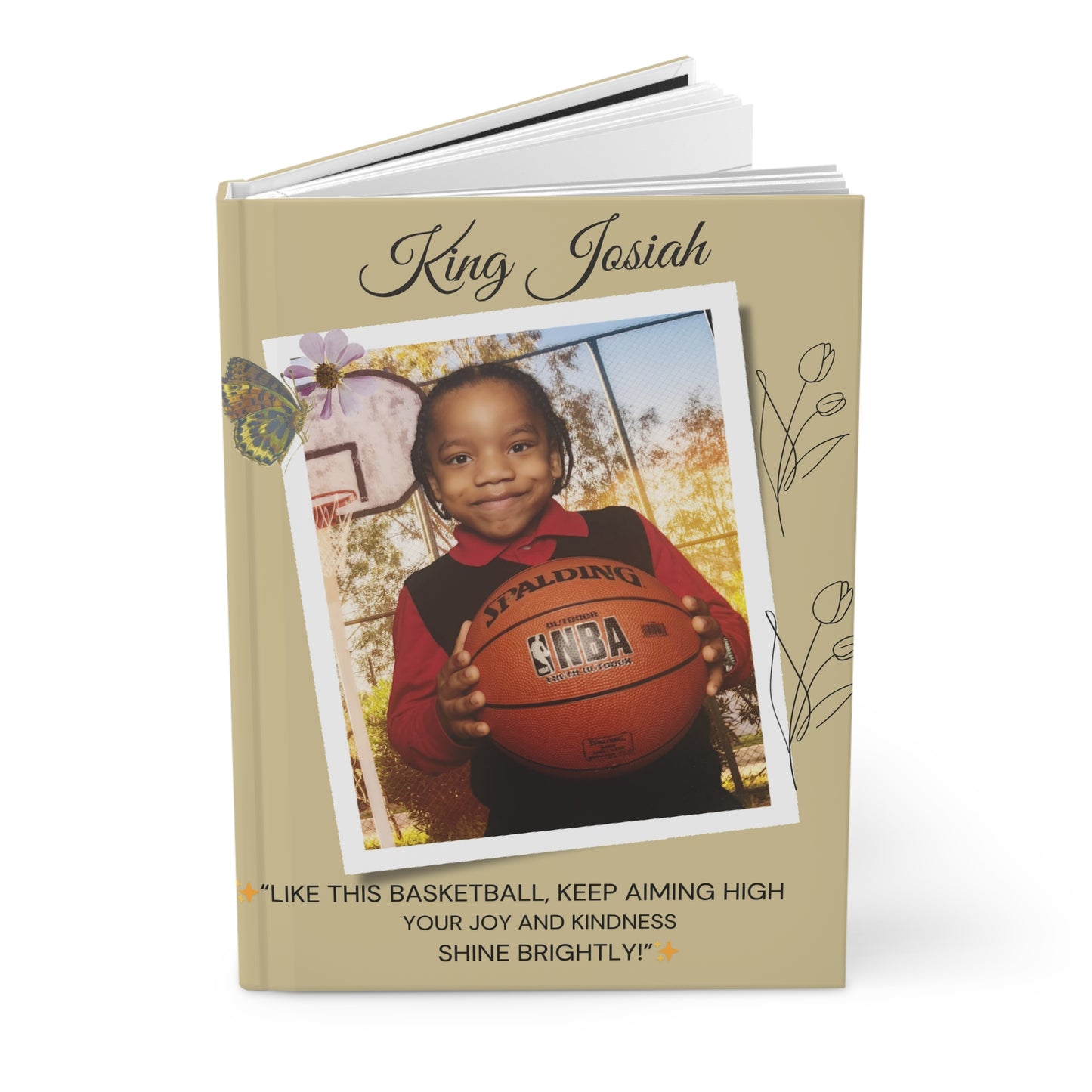 Personalize Hardcover Journal — Custom Matte Notebook for Notes & Gifts