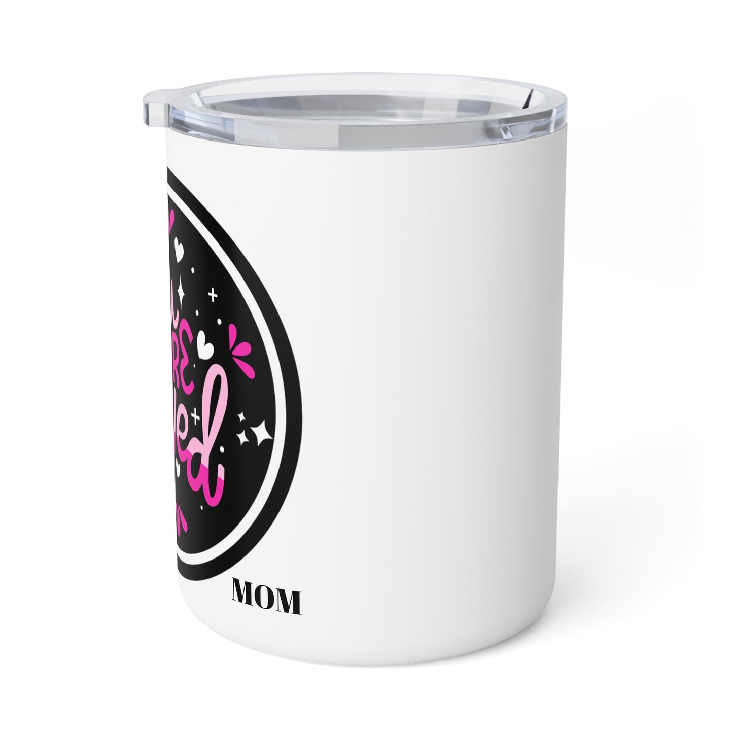 You Are Loved MOM Insulated Travel Mug — Faith-Inspired 10oz Coffee Tumbler