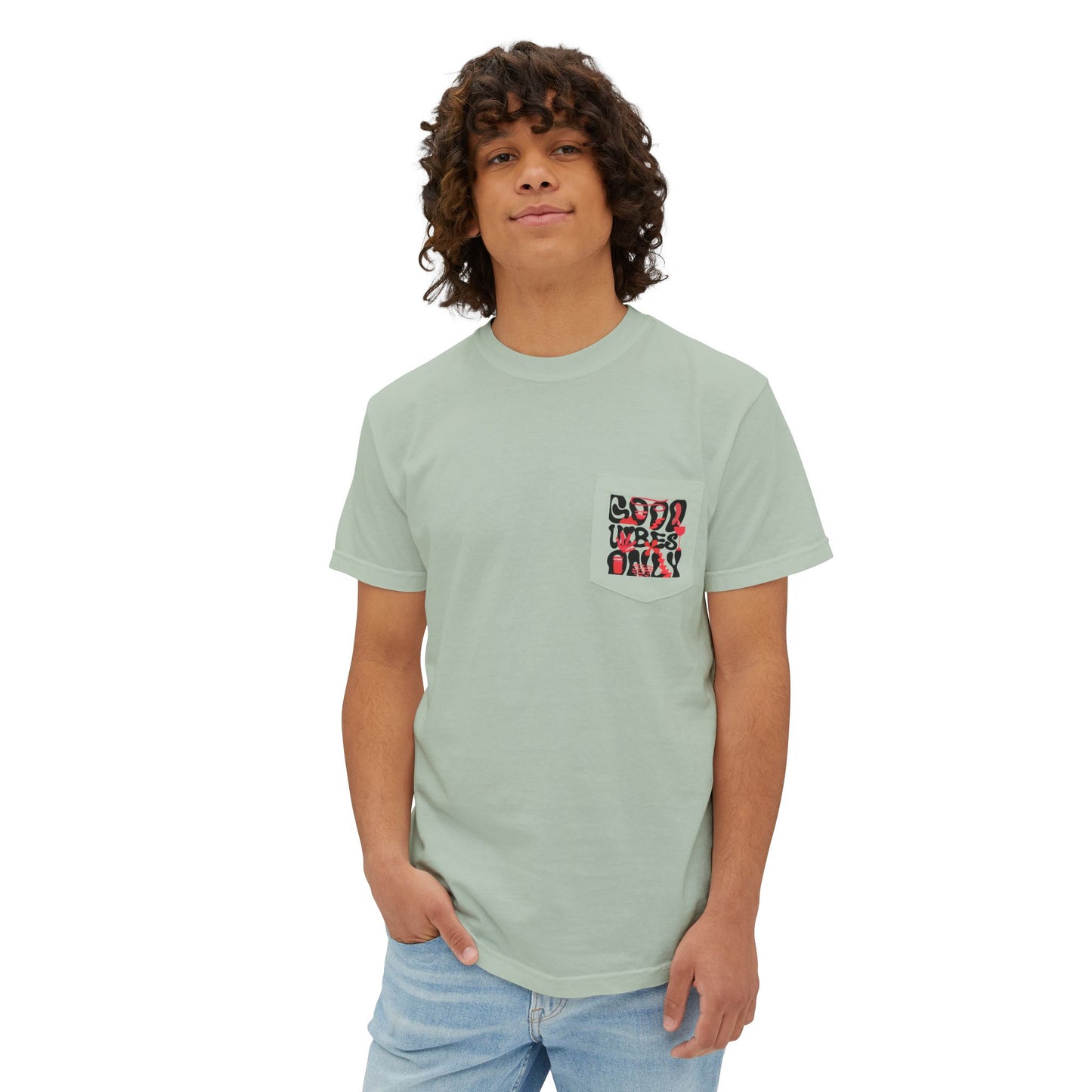 Good Vibes Pocket T-Shirt - Positive Vibes Apparel | ABAFAMILYSTORE