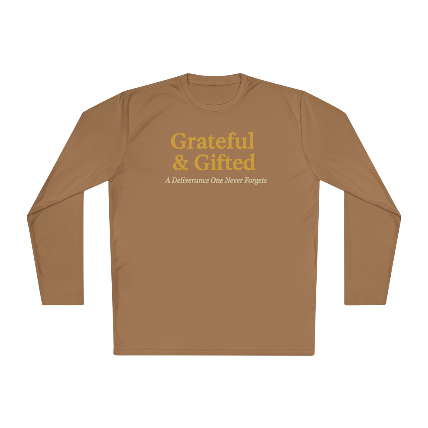 Grateful & Gifted Long Sleeve Tee | Inspirational Gift, Unisex Shirt, Perfect for Celebrations, Casual Wear, Thoughtful Present