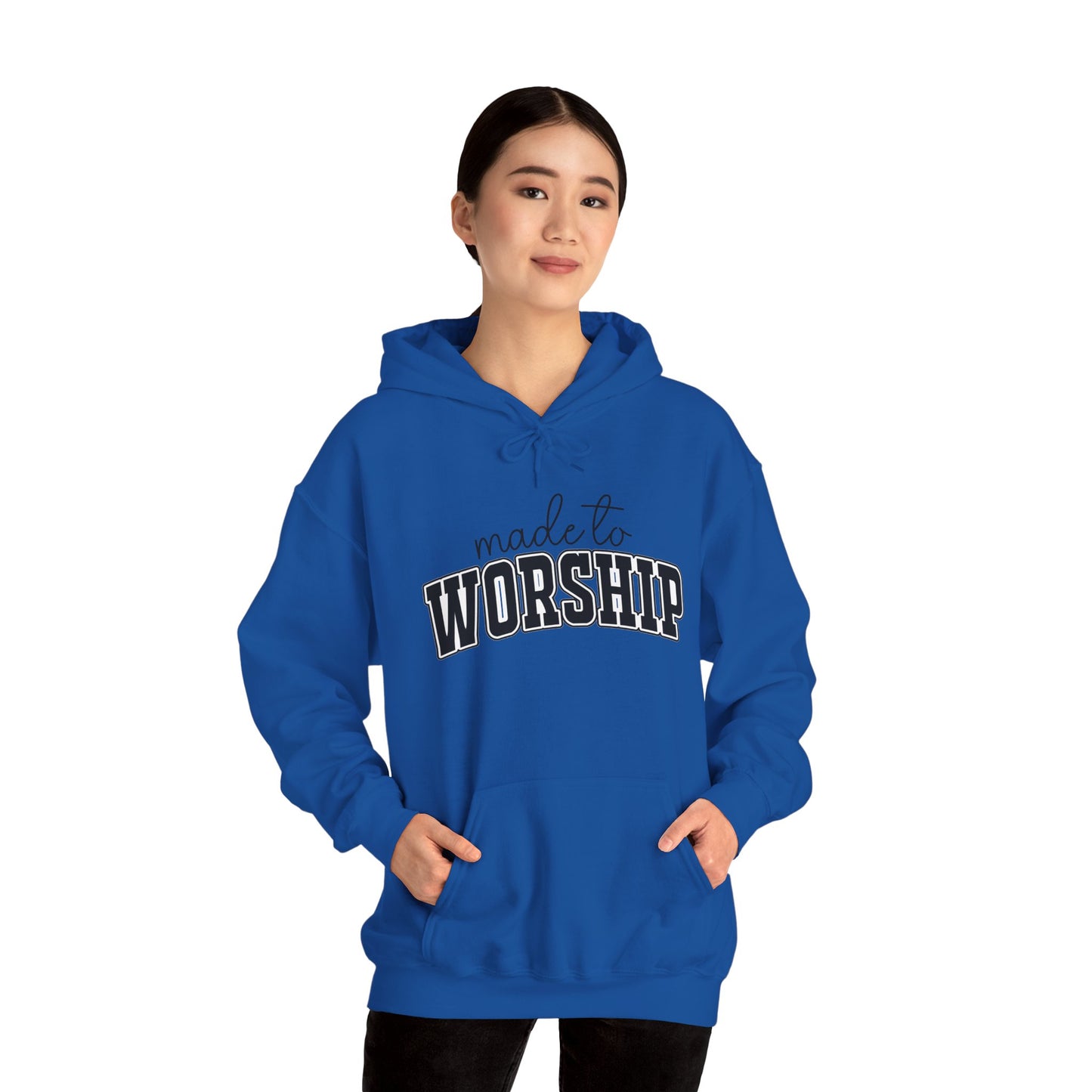 Christian Graphic Hoodie - 'Made to Worship' Pullover