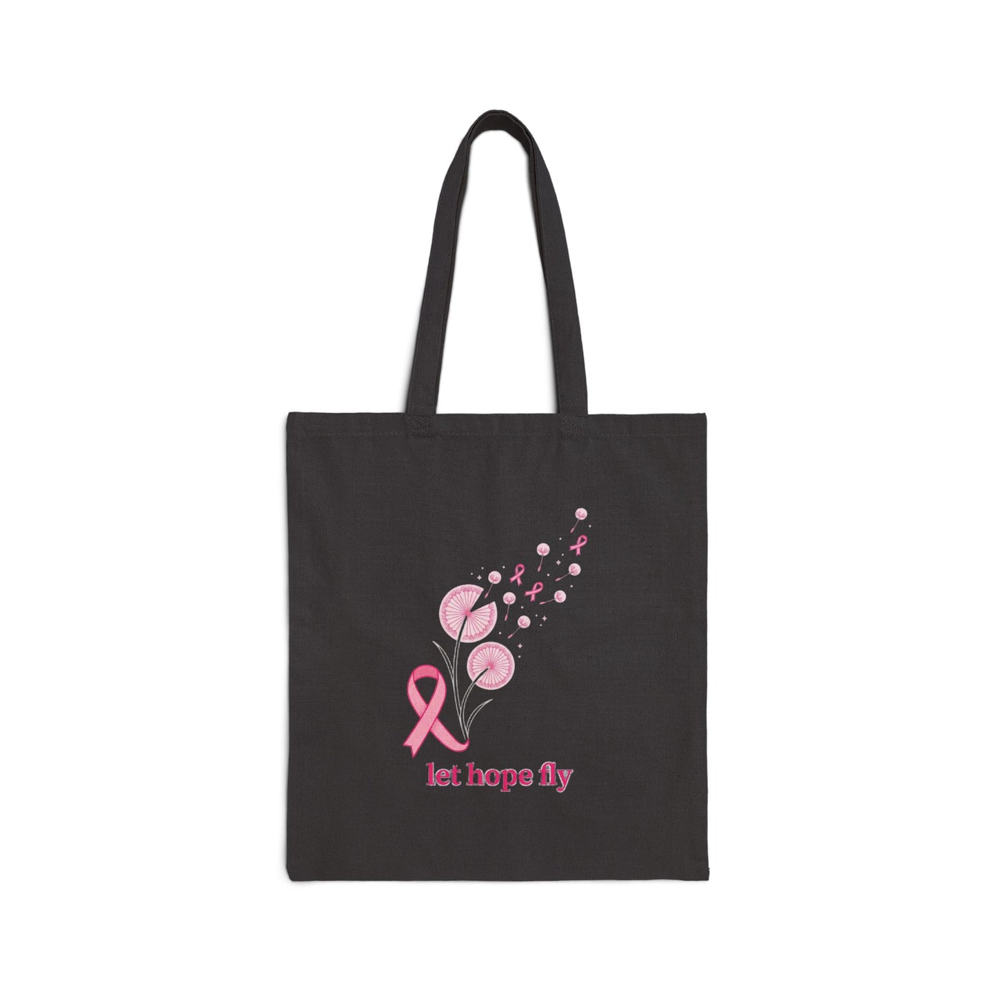 Let Hope Fly Pink Ribbon Tote | Breast Cancer Awareness, Canvas