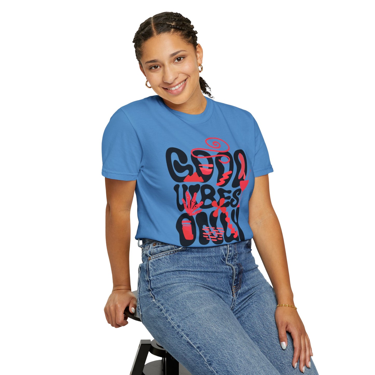 Cool Vibes Only Unisex Garment-Dyed T-Shirt - Casual Summer Fashion Statement