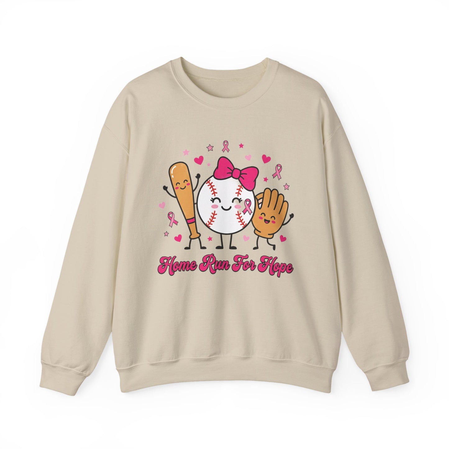 Softball Ribbon Team Support Sweatshirt | Breast Cancer Awareness