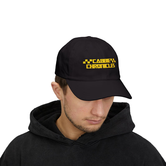 White Classic Dad Cap - Cabbie Chronicles | Casual Wear, Gift for Dad, Summer Style, Comfortable Fashion, Outdoor Accessory