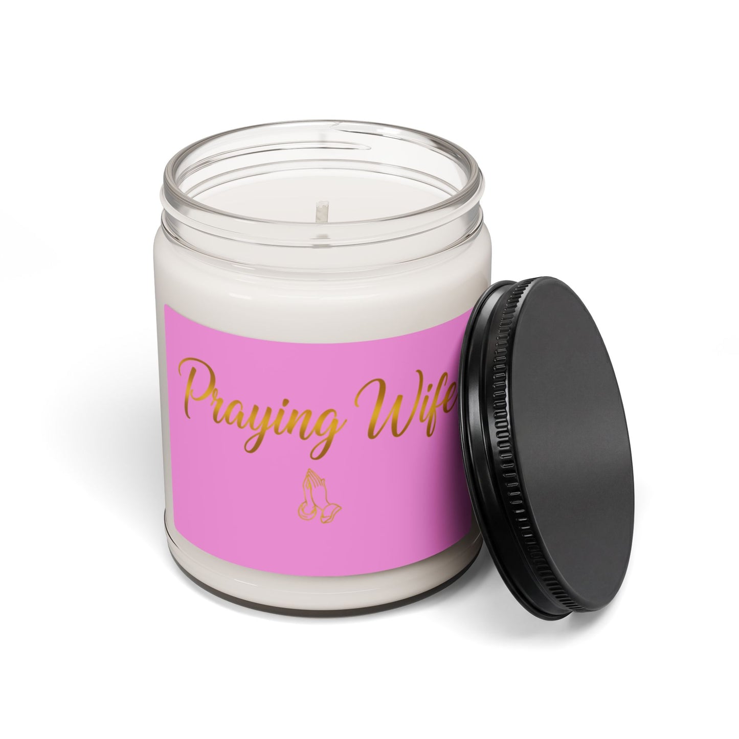 Praying Wife Scented Soy Candle — 9oz Inspirational Pink Jar