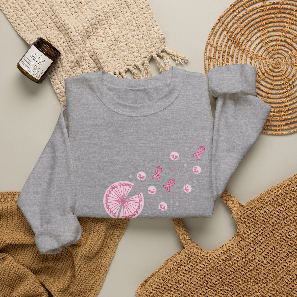 Let Hope Fly pink ribbon Sweatshirt | Breast Cancer Awareness