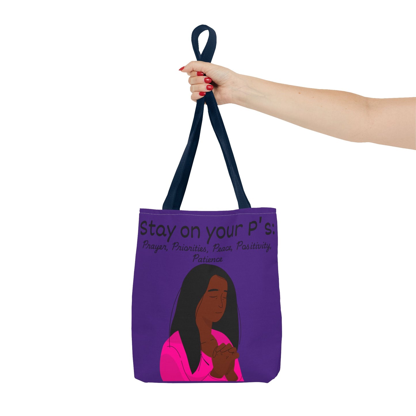 Empowering Prayer Tote Bag - Stay on Your P's: Prayer, Priorities, Peace, Positivity, Patience, Spiritual Gift, Christian Accessory, [...]