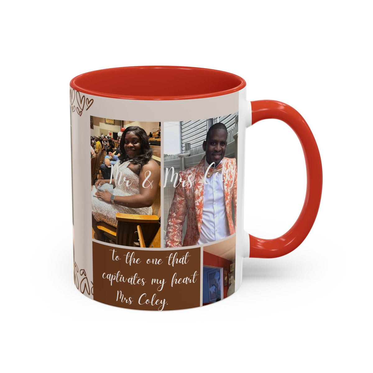 Personalized Photo Collage Coffee Mug – “To the One That Captures My Heart”