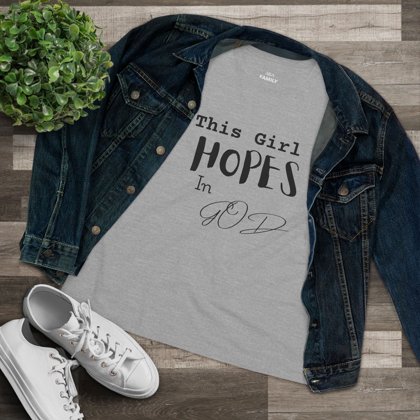 Hope in God Women's Tee, Christian Faith T-Shirt