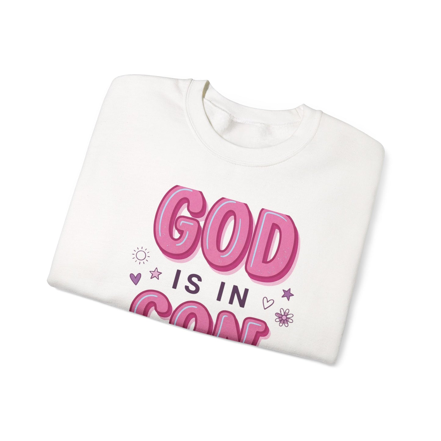 God Is In Control sweatshirt | Christian rainbow faith pullover