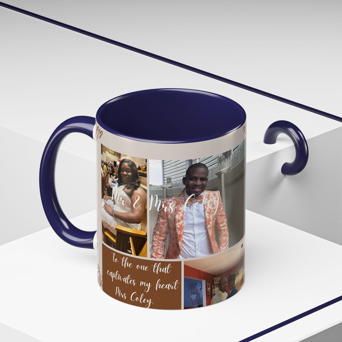 Personalized Photo Collage Coffee Mug – “To the One That Captures My Heart”