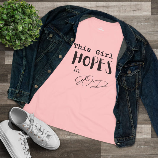 Hope in God Women's Tee, Christian Faith T-Shirt