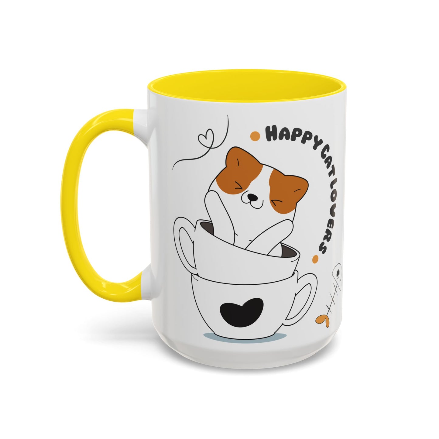 Whimsical Cat Lovers Coffee Mug | Cute Cat Decor, Gift for Pet Owners, Fun Design, Coffee Lover's Gift, Black Accent Mug