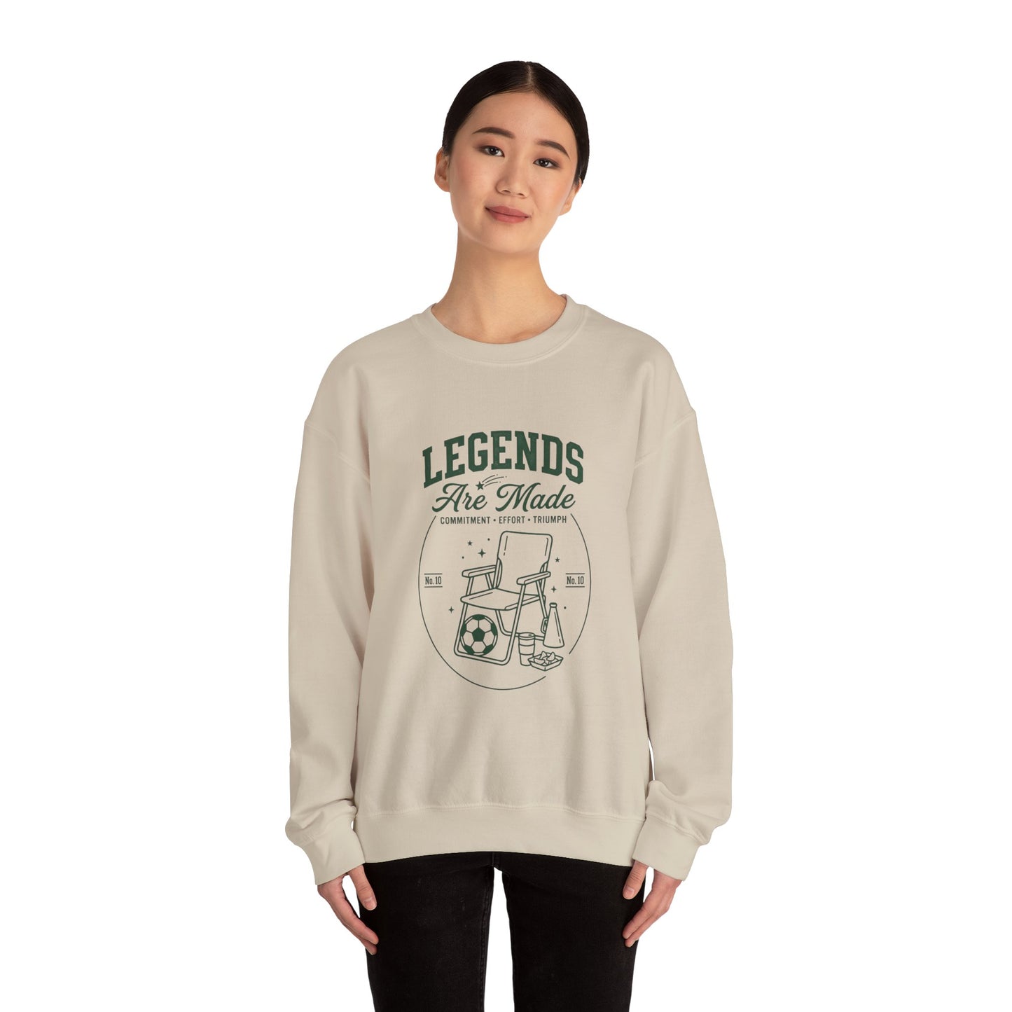 Legends Are Made Crewneck Sweatshirt | Soccer Club, Retro Sports Mom