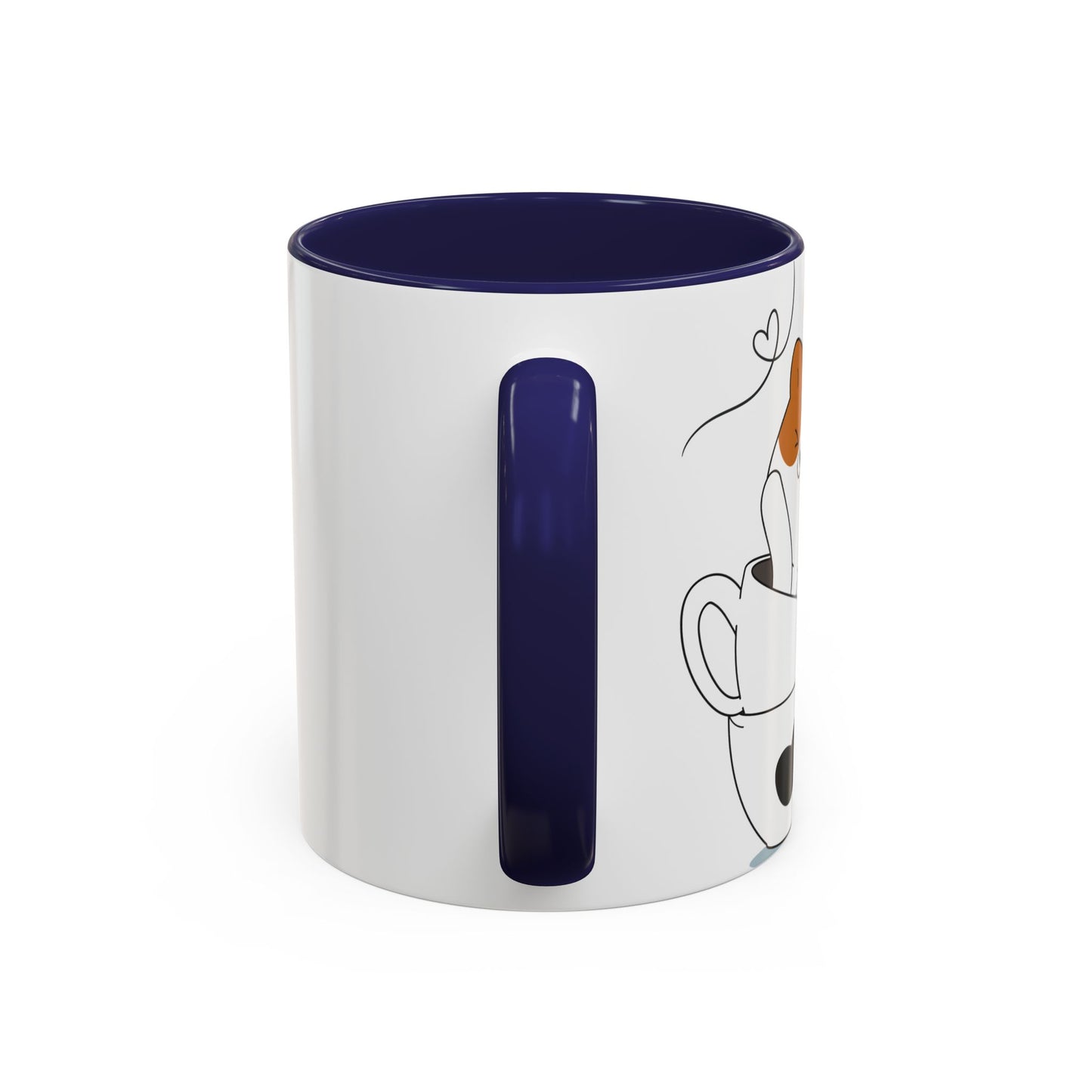 Whimsical Cat Lovers Coffee Mug | Cute Cat Decor, Gift for Pet Owners, Fun Design, Coffee Lover's Gift, Black Accent Mug