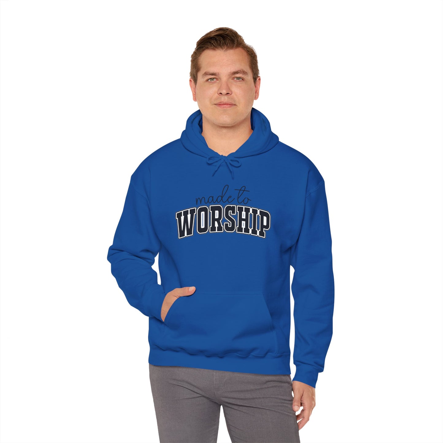 Christian Graphic Hoodie - 'Made to Worship' Pullover