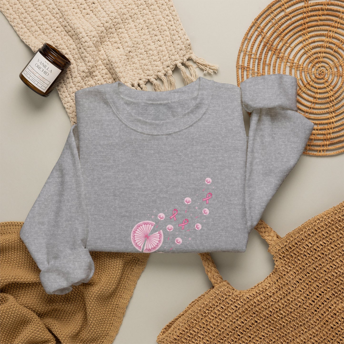 Let Hope Fly pink ribbon Sweatshirt | Breast Cancer Awareness