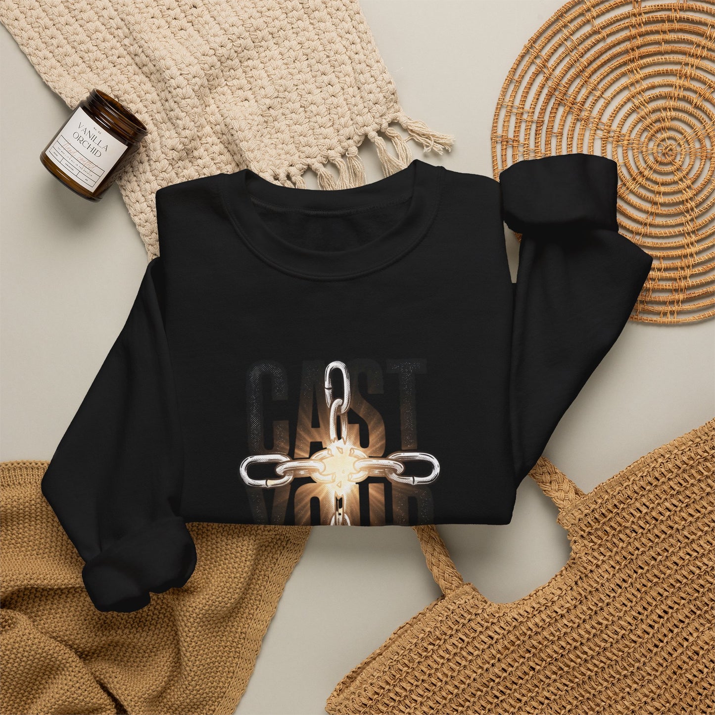 Cast Your Cares Sweatshirt | Christian Streetwear, Scripture Graphic