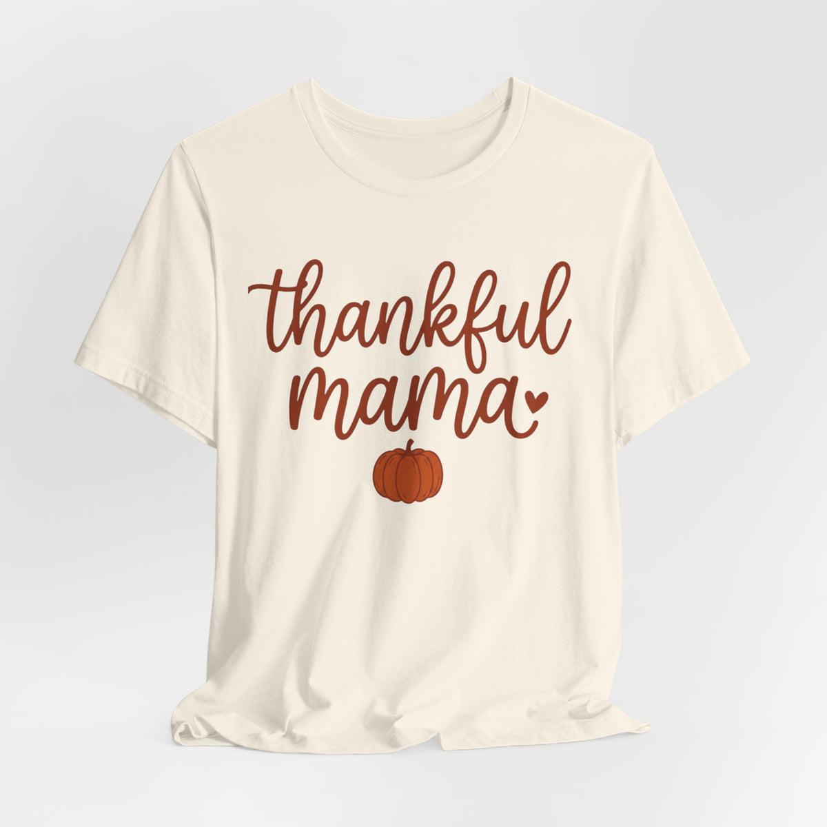 Thankful Mama Tee | Thanksgiving pumpkin mom shirt, fall harvest apparel