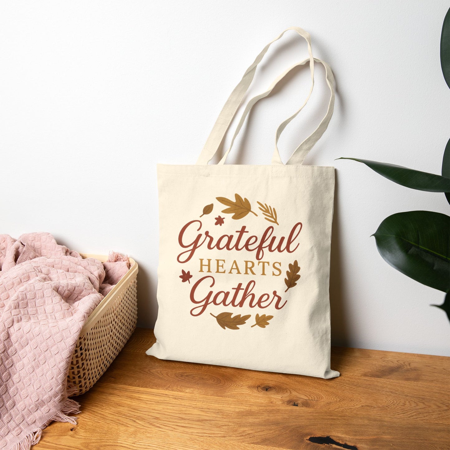 Grateful Hearts Gather Tote Bag