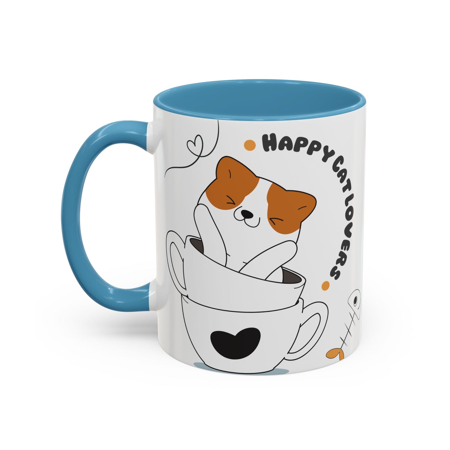 Whimsical Cat Lovers Coffee Mug | Cute Cat Decor, Gift for Pet Owners, Fun Design, Coffee Lover's Gift, Black Accent Mug