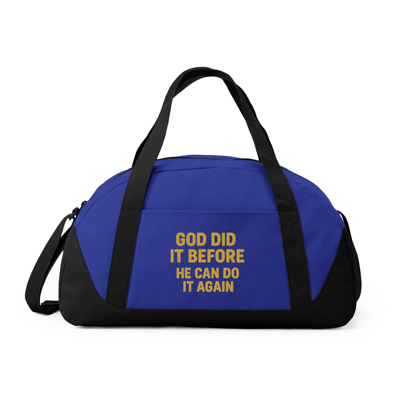 Inspirational Duffel Bag — “God Did It Before” Motivational Gym & Travel Weekend Bag