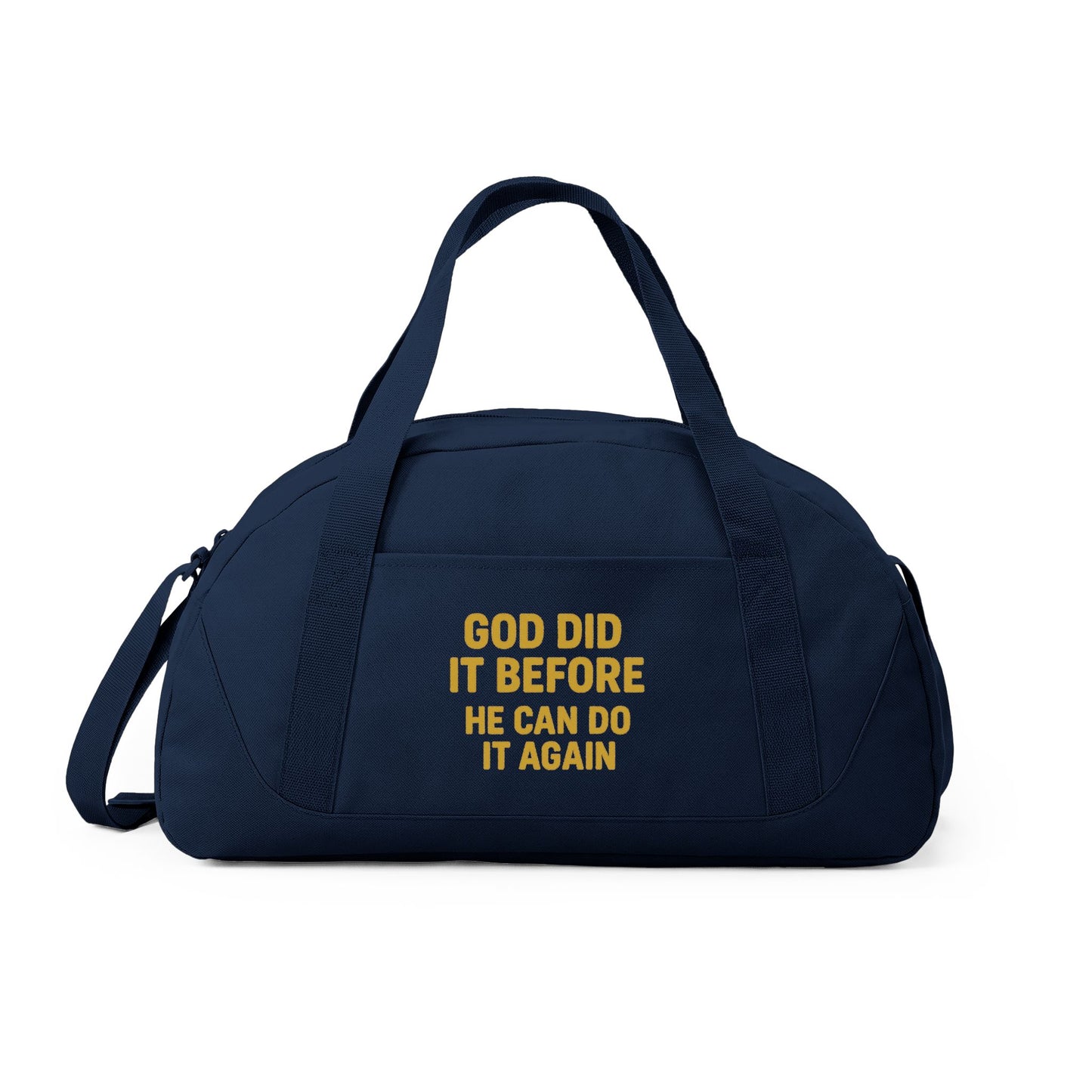 Inspirational Duffel Bag — “God Did It Before” Motivational Gym & Travel Weekend Bag