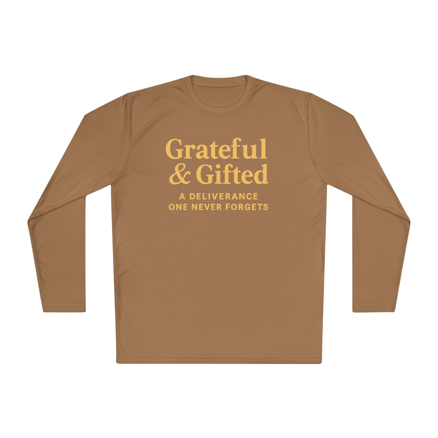 Grateful & Gifted Long Sleeve Tee | Inspirational Gift, Unisex Shirt, Perfect for Celebrations, Casual Wear, Thoughtful Present
