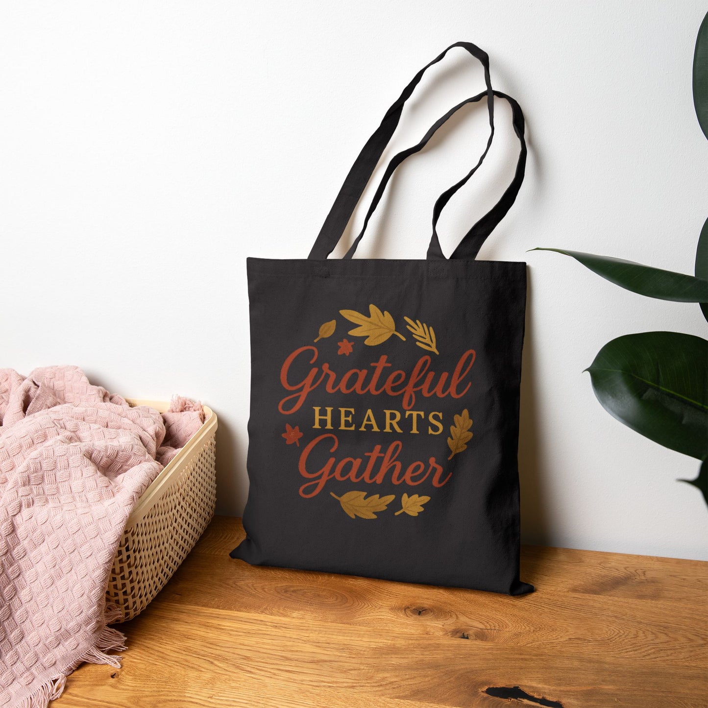 Grateful Hearts Gather Tote Bag
