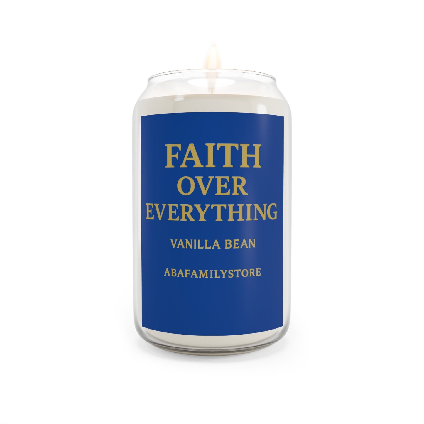 Faith Over Everything Vanilla Bean Soy Candle — 13.75oz Inspirational Scented Candle