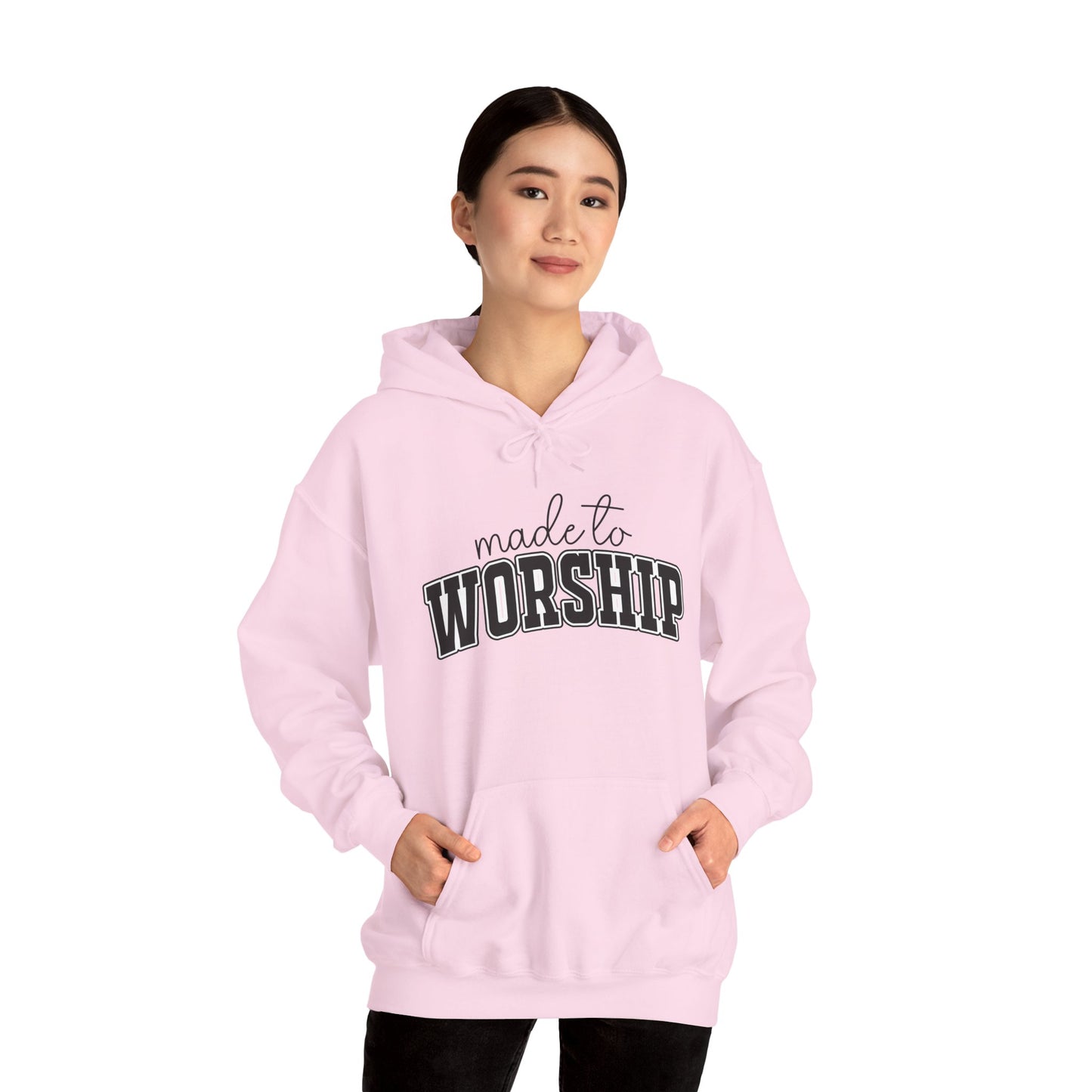 Christian Graphic Hoodie - 'Made to Worship' Pullover
