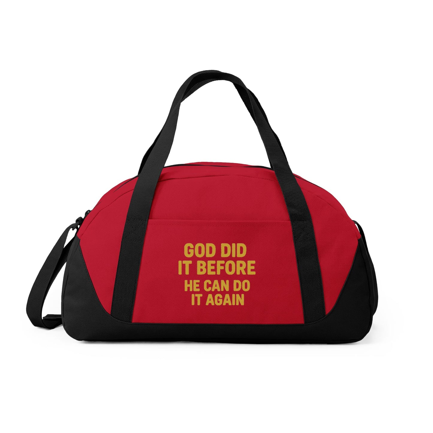 Inspirational Duffel Bag — “God Did It Before” Motivational Gym & Travel Weekend Bag
