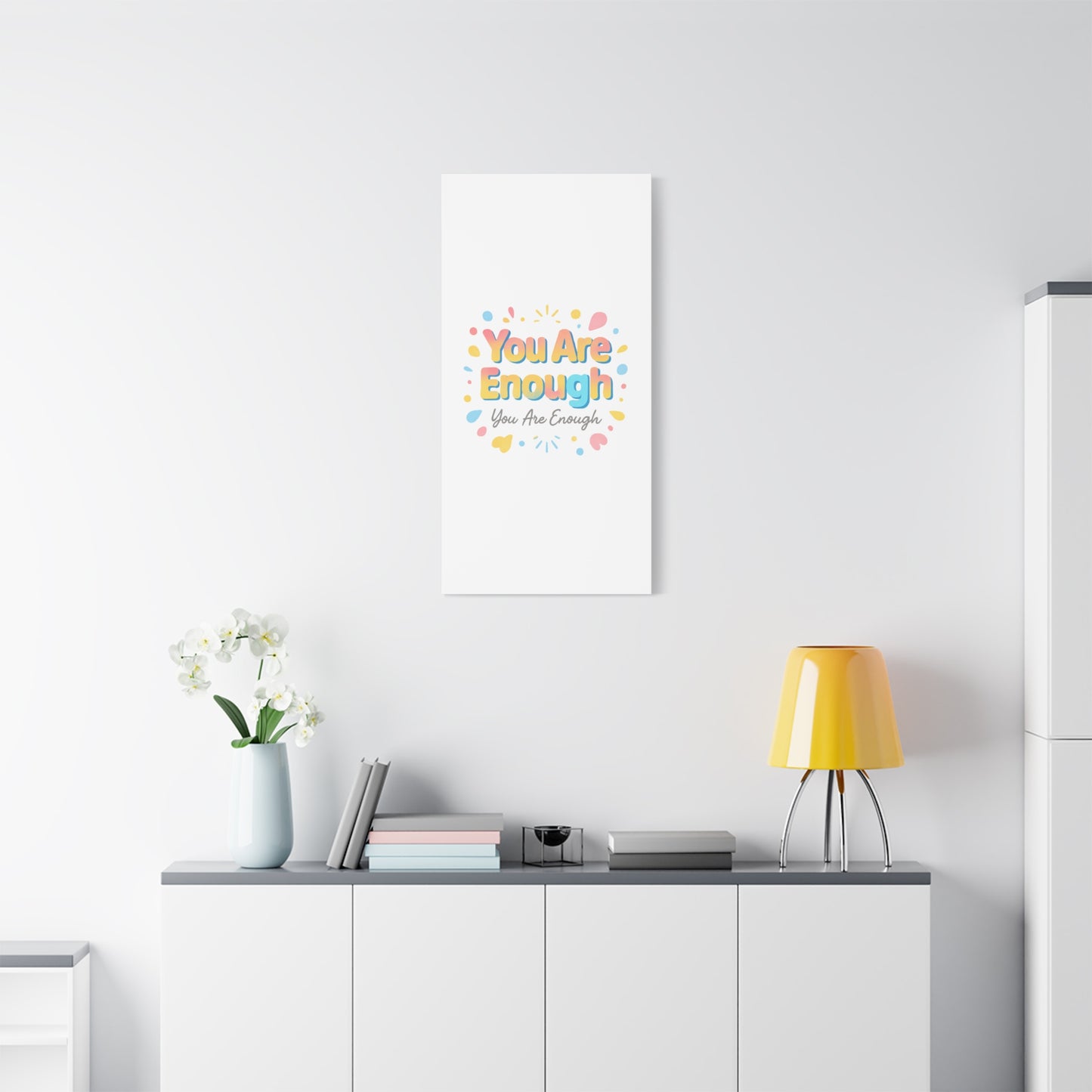 You Are Enough Canvas Wall Art — Inspirational Motivational Home Decor