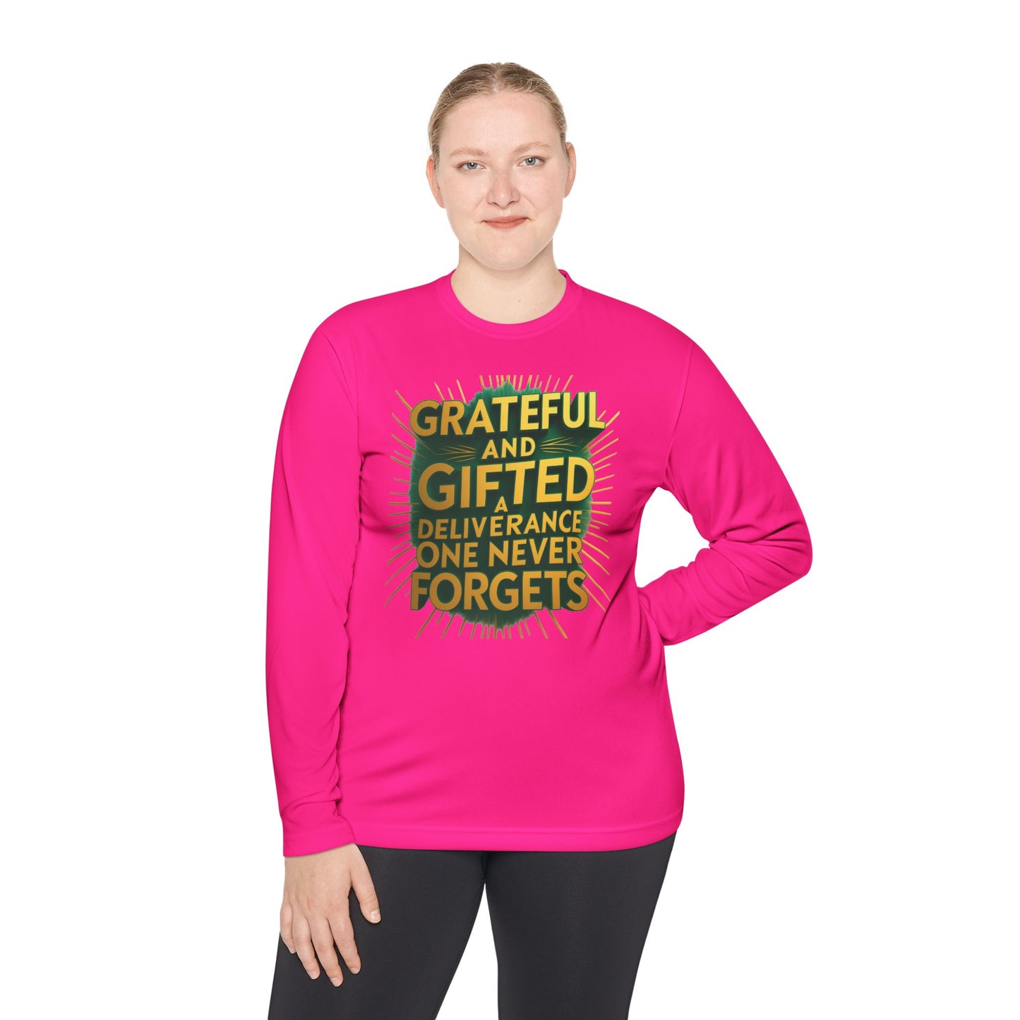 Grateful & Gifted Long Sleeve Tee | Inspirational Gift, Unisex Shirt, Perfect for Celebrations, Casual Wear, Thoughtful Present