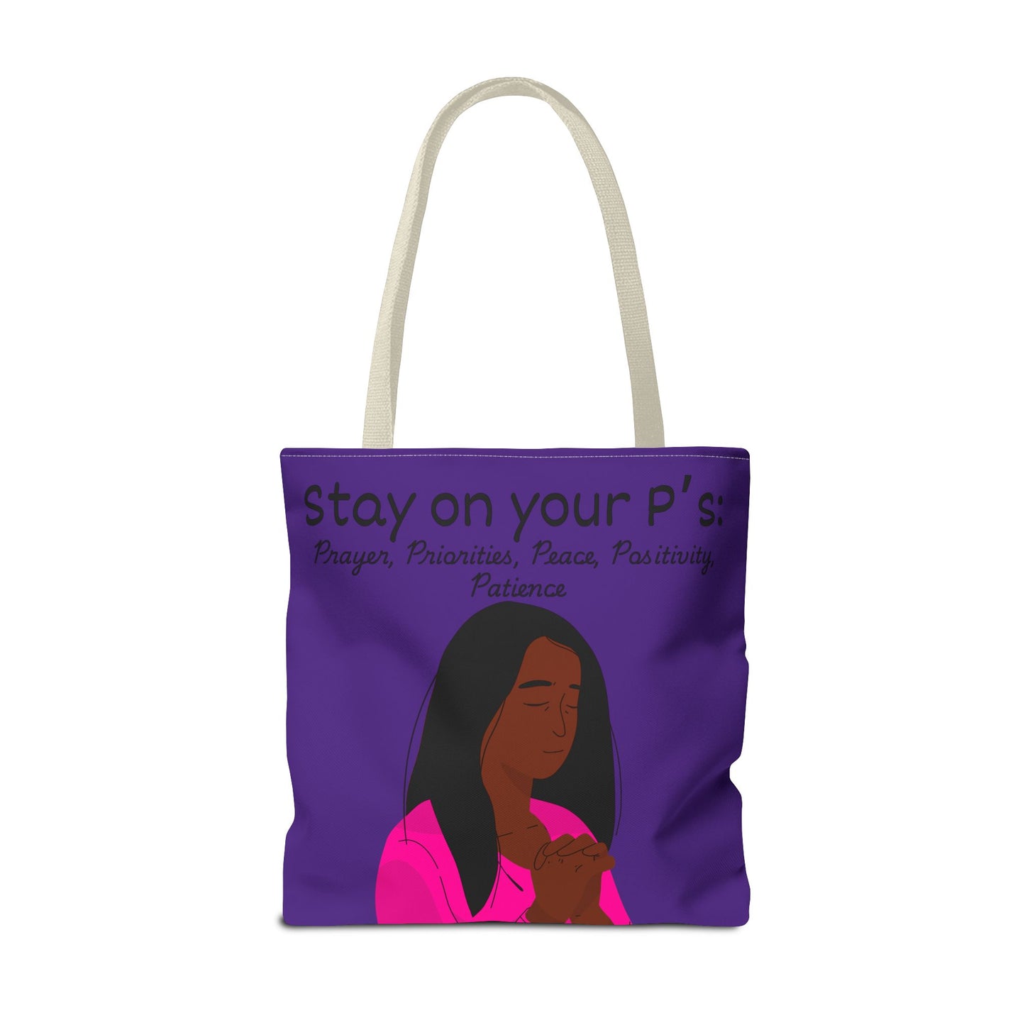 Empowering Prayer Tote Bag - Stay on Your P's: Prayer, Priorities, Peace, Positivity, Patience, Spiritual Gift, Christian Accessory, [...]