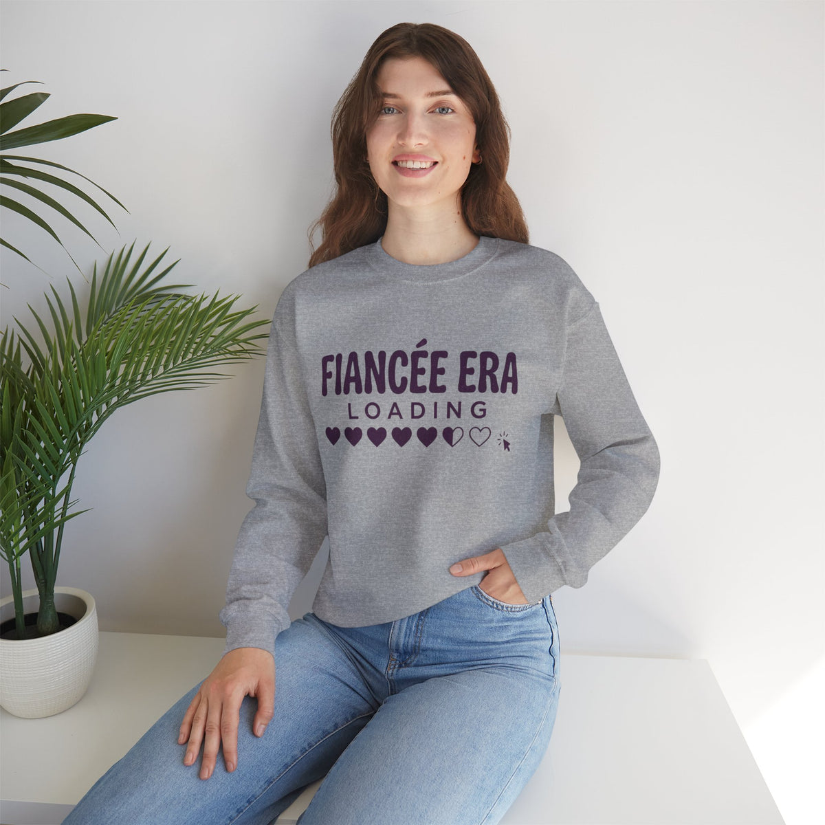 Fiancée Era Loading Crewneck, Bride Era Sweatshirt, Engaged Slogan Apparel