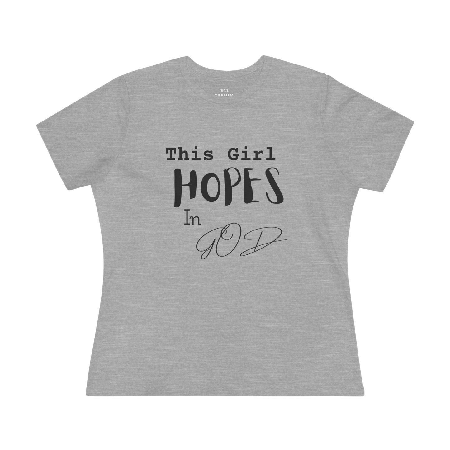 Hope in God Women's Tee, Christian Faith T-Shirt