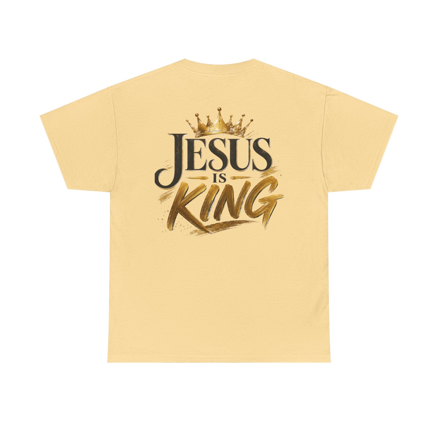 Jesus is King T-Shirt — Gold Crown Christian Tee