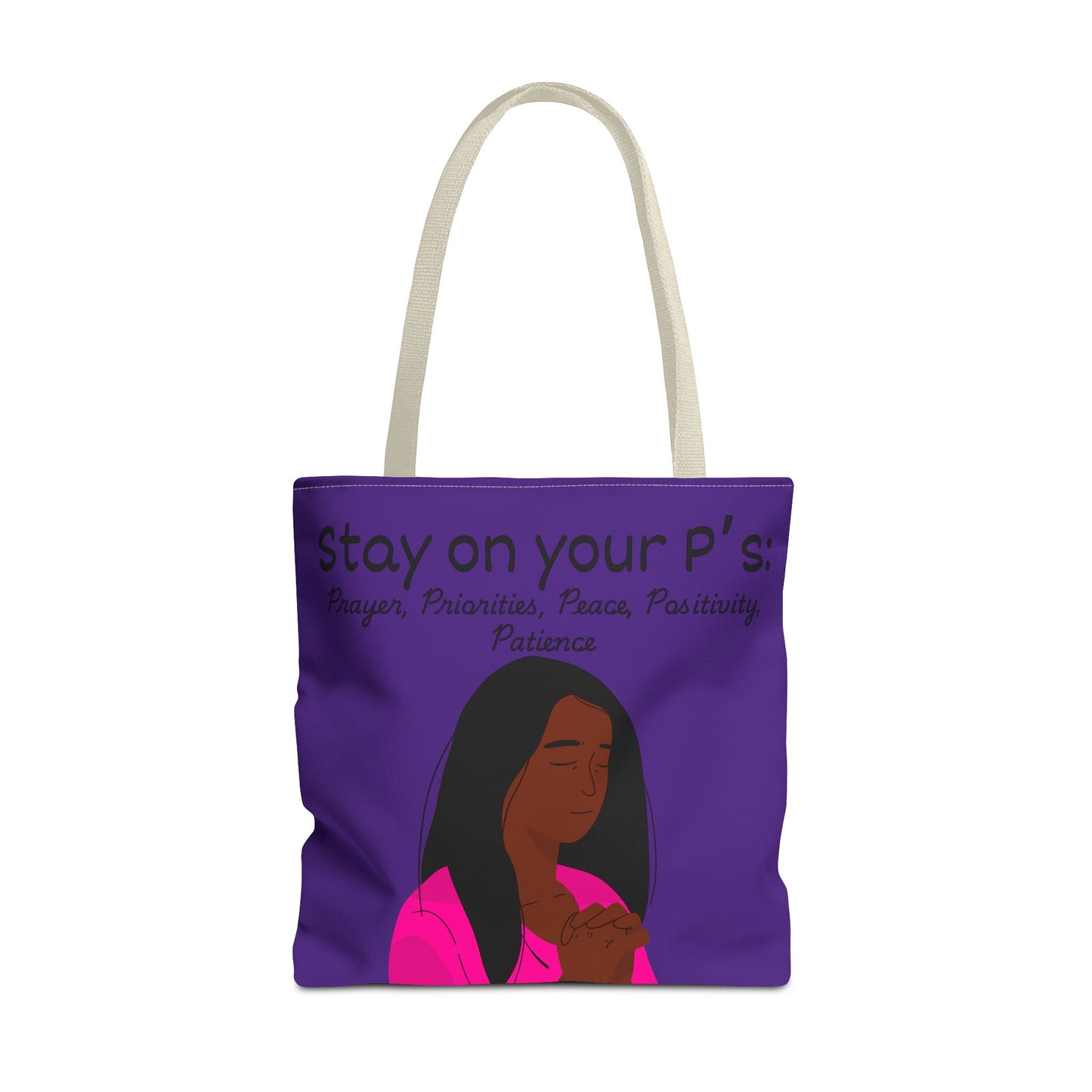Empowering Prayer Tote Bag - Stay on Your P's: Prayer, Priorities, Peace, Positivity, Patience, Spiritual Gift, Christian Accessory, [...]