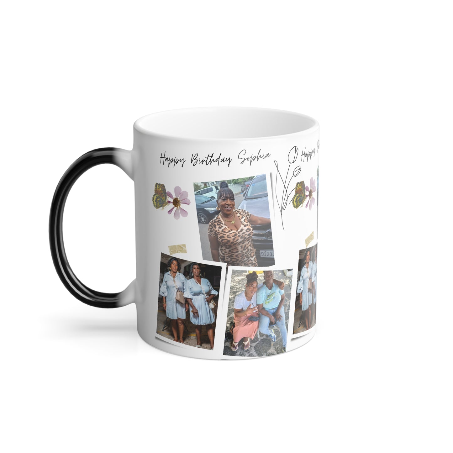 Color Morphing Mug for Celebrations, Personalized Gift for Birthdays, Heat Sensitive Cup, Custom Photo Mug, Unique Drinkware