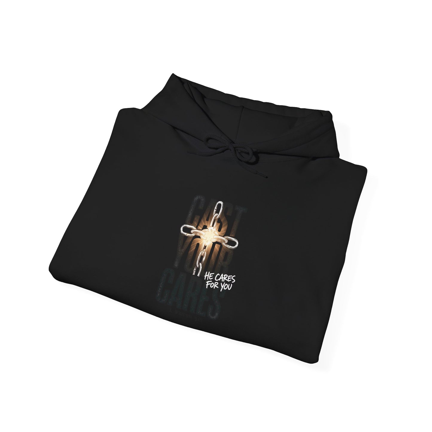 Cast Your Cares Hoodie | Christian streetwear, scripture tee style